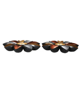 Multicolour Iron Metal Urli Set of 2 - All India Decor