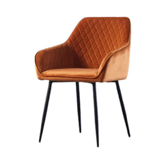 Mustard Diamond Cut Design Accent Chair