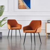 Mustard Diamond Cut Design Accent Chair