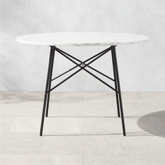 METAL OUTDOOR TABLE WITH MARBLE TOP - All India Decor