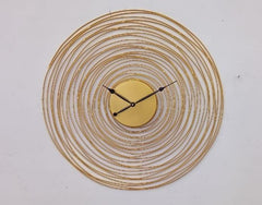 Wire Net Golden Round Wall Clock - All India Decor