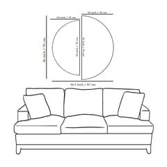 Abstract Golden Plates Semi Circle Canvas Wall Paintings & Arts - All India Decor