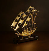 Showpiece for Home Decor - Vintage Brass Ship - All India Decor