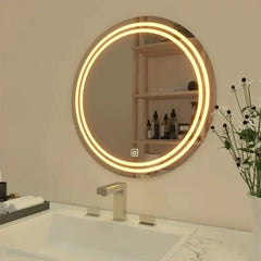 Bartev Round wall led mirror with touch sensor - All India Decor