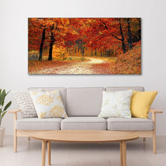 Forest in Autumn Premium Wall Painting - All India Decor