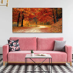 Forest in Autumn Premium Wall Painting - All India Decor