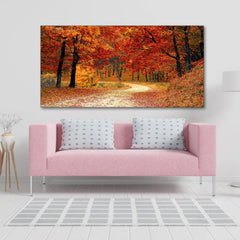 Forest in Autumn Premium Wall Painting - All India Decor