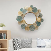 Flower Metal Wall Mirror - All India Decor