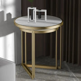 Duo Golden Metal Nesting Side Tables - All India Decor