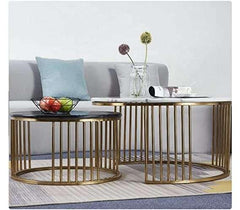Classic Style Golden Coffee Table Set of 2 - All India Decor