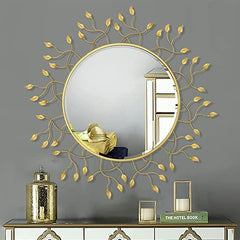 Wall Mirror with Leaves - All India Decor