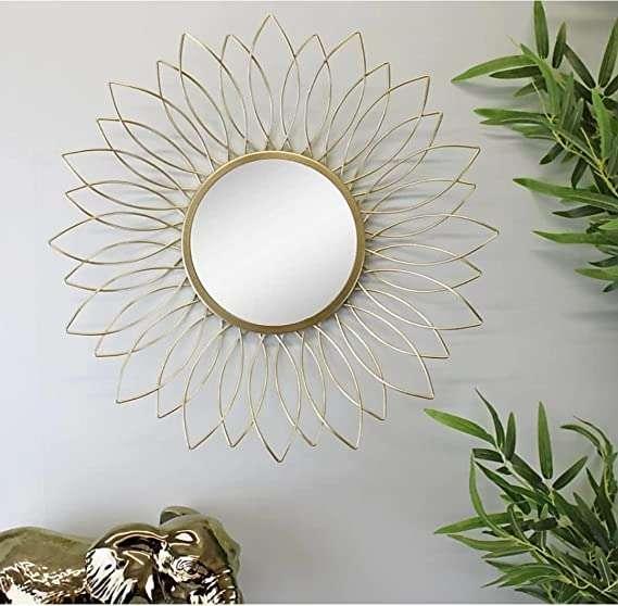 Lotus Shape Wall Mirror - All India Decor