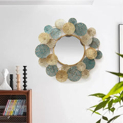 Flower Metal Wall Mirror - All India Decor