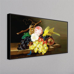 Grapes and antique vase kitchen wall painting - All India Decor