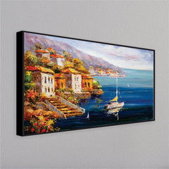 Italian Seascape Varenna River Wall Painting - All India Decor