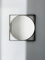 Round Square Decorative Mirror in Gold - All India Decor