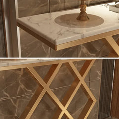 Geometric Criss Cross Pattern Contemporary Console Table - All India Decor