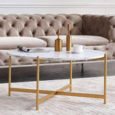Cross Leg Coffee Table Gold - All India Decor