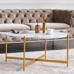 Cross Leg Coffee Table Gold - All India Decor