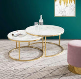 Classic Tethered Metallic Premium Table Set of 2 - All India Decor