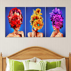 Flower on the Head Wall Painting - All India Decor