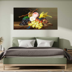 Grapes and antique vase kitchen wall painting - All India Decor