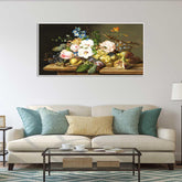 Grapes and antique vase kitchen wall painting - All India Decor