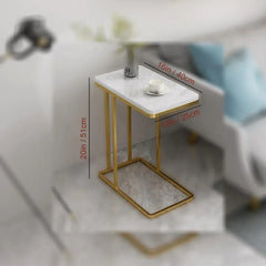 Suspended Styles Golden Metallic Side Coffee Table - All India Decor