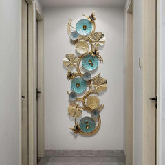 Golden Teal Metal Wall Art - All India Decor