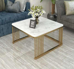 Square Tethered Metallic Table Set of 2 - All India Decor