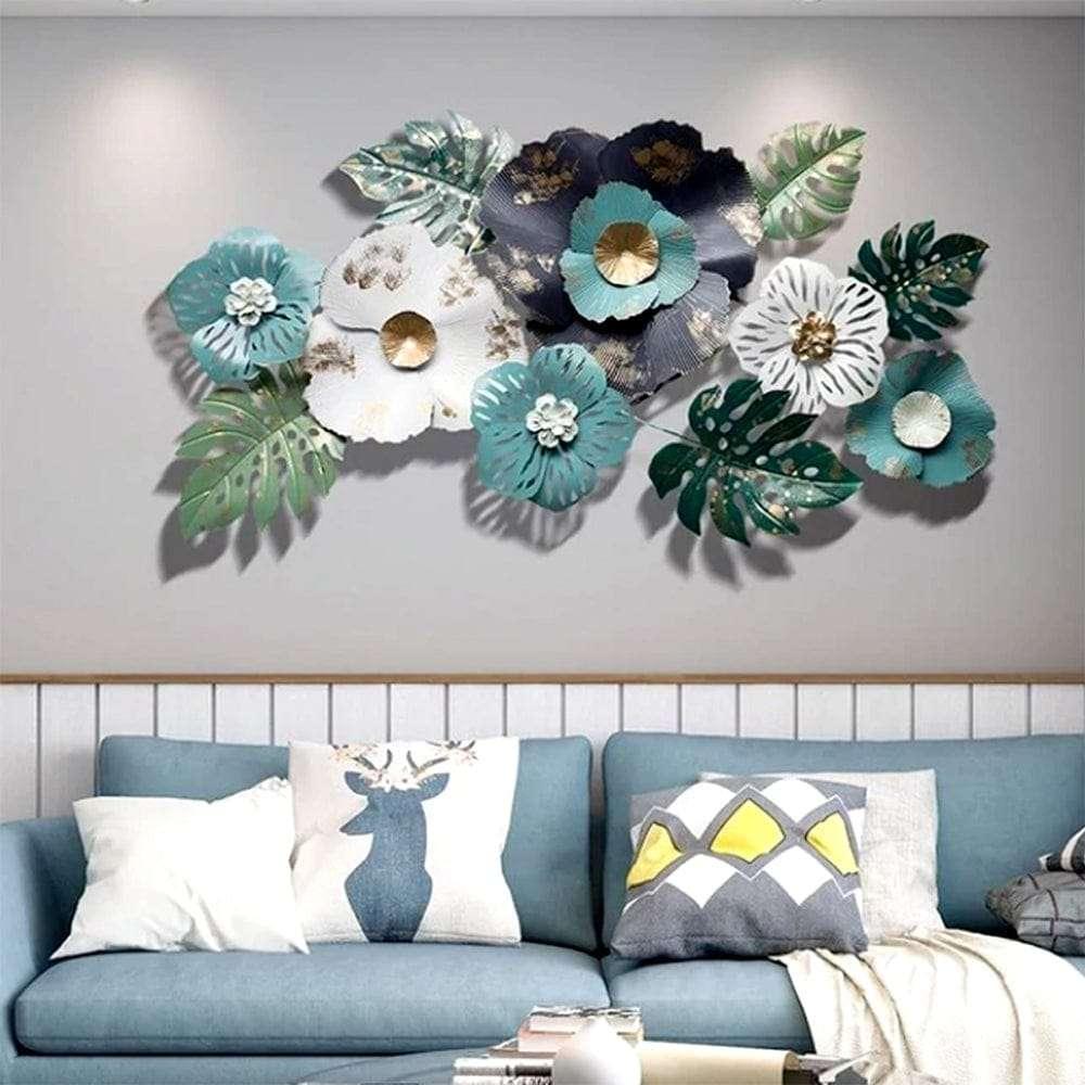 Natural Leaves Metal Wall Art - All India Decor