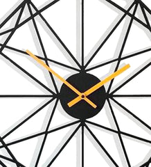 Black Metal Analog Wall Clock 24 inches - All India Decor