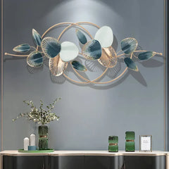 Modern Metal Leaves Wall Art - All India Decor