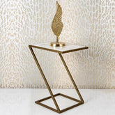 Slanting Chic Premium Metal Side Table - All India Decor