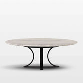 Unique Design White Marble Iron Center Table - All India Decor