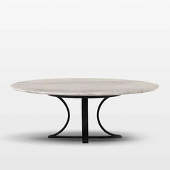 Unique Design White Marble Iron Center Table - All India Decor