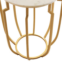 Side Table In Golden Powder Colour - All India Decor