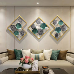 Lotus Leaves Metal Wall Art - All India Decor