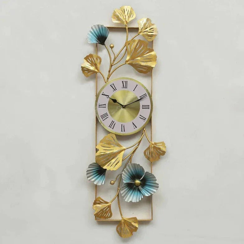 Metal Frame Wall Art With Clock - All India Decor
