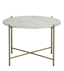 Metal Coffee Table With Marble Top - All India Decor