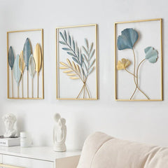 3 Panel Metal Wall Art - All India Decor