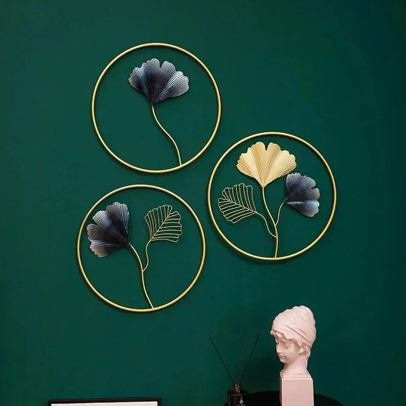 Minimalist Metal Wall Art Decor Set of 3 - All India Decor