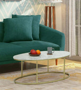 Metal Coffee Table In White Colour - All India Decor