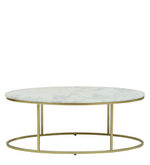 Metal Coffee Table In White Colour - All India Decor