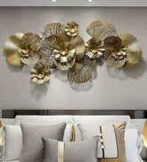 Iron Abstract Wall Art in Golden - All India Decor