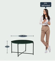 Metal Coffee Table In Green Colour - All India Decor