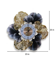 Metal Floral Wall Clock - All India Decor