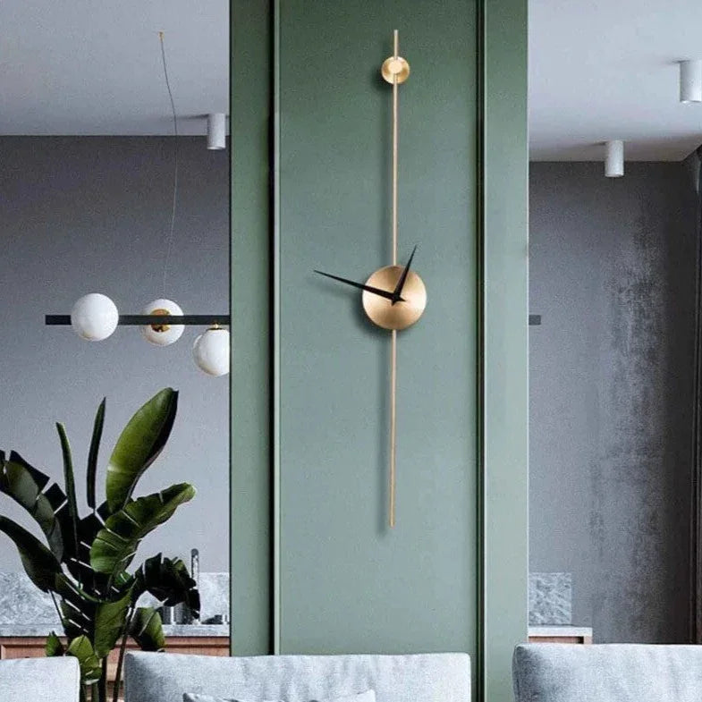 Minimal Golden Iron Wall Clock - All India Decor