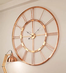 Vintage Metal Analog Round Clock - All India Decor