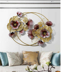 Red Floral Metal Wall Art - All India Decor